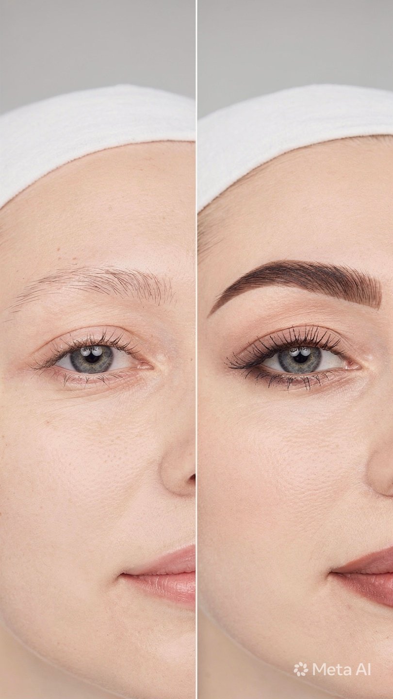 Brow Architecture before and after — 2 weeks