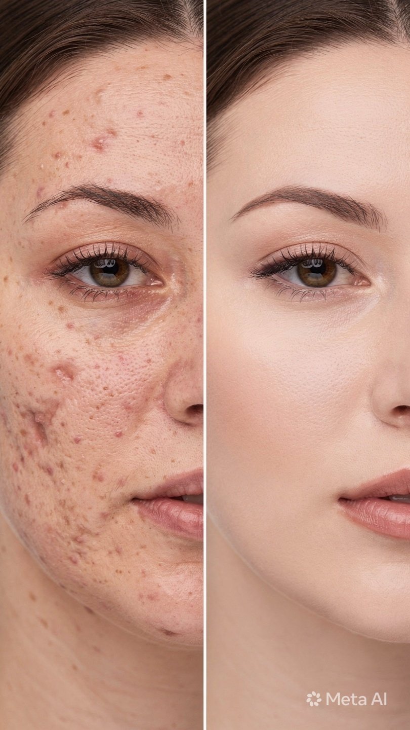 Microneedling RF before and after — Series of 3